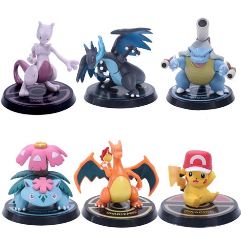 Buy 6Pcs/Set Anime Pokemon Mewtwo Blastoise Mega Charizard X Venusaur ...