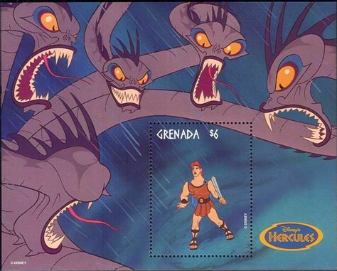 Grenada 1998 Disney Hercules Hydra Films Cinema Cartoons Animation m/s ...