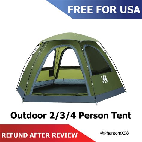 Easy Setup 4 People Family Tent $84.99, FREE FOR AMAZON USA PRODUCT ...