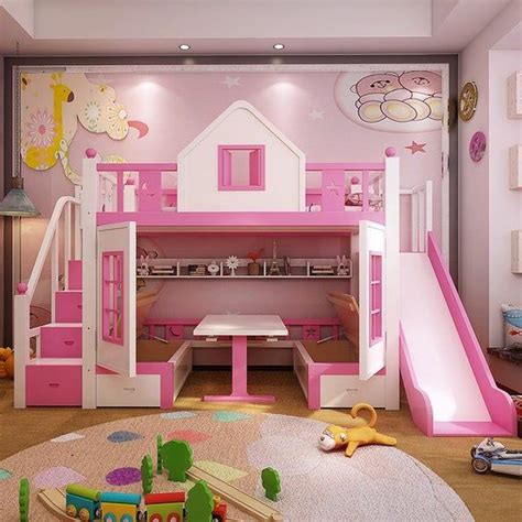 Pin by Roger Ledford on Charlotte’s Pink Room | Princess loft bed, Kids ...