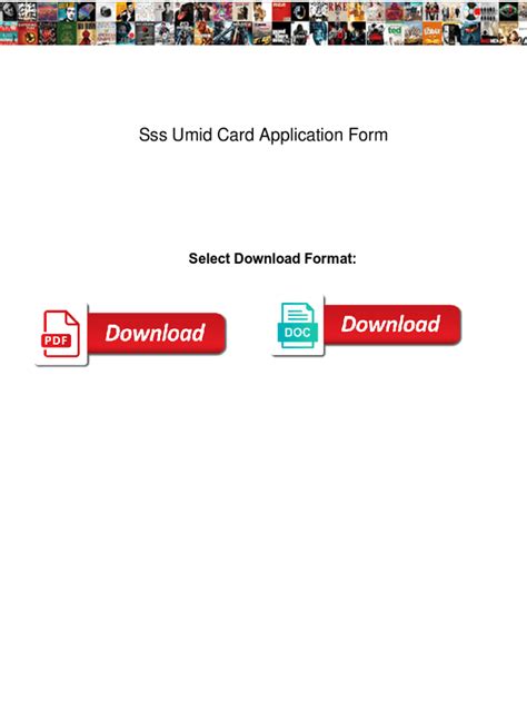 Fillable Online Sss Umid Card Application Form. Sss Umid Card ...