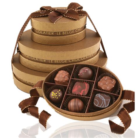 Personalized Assorted Belgian Chocolates in Oval Gift Box Towers ...