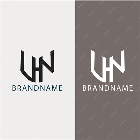 Premium Vector | Modern monogram initial letter uhn logo template