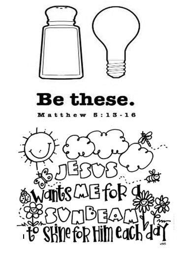 Salt And Light Coloring Pages - Patricia Sinclair's Coloring Pages