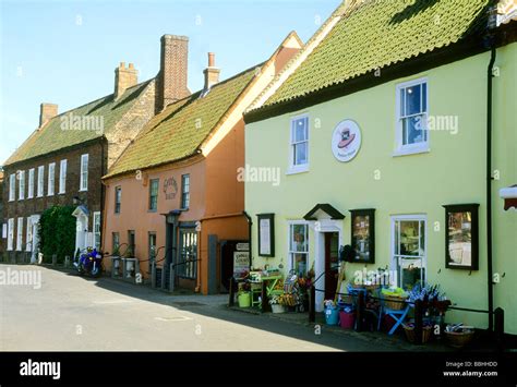 Burnham Market shops georgian houses Norfolk East Anglia England UK ...