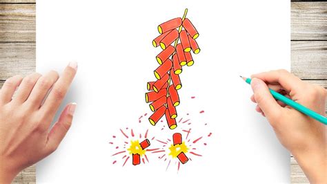 How to Draw Chinese Firecrackers - YouTube