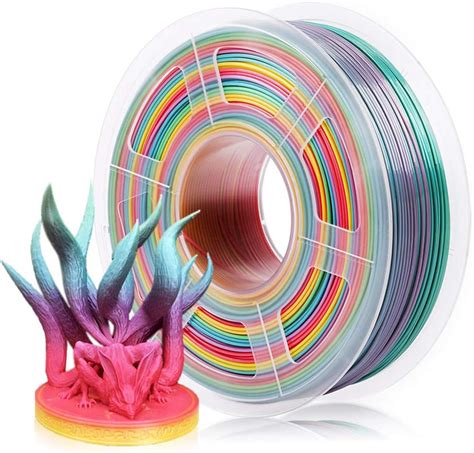 SUNLU Rainbow filament PLA 1,75 mm, tęczowy filament do drukarek 3D i ...