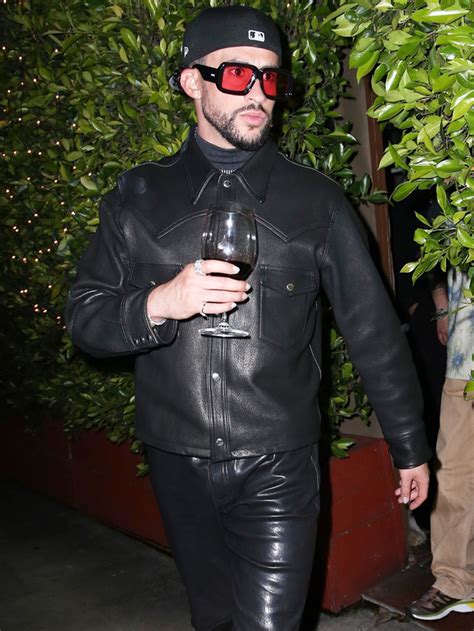 Kendall Jenner & Bad Bunny Match In Leather Outfits On Date Night ...