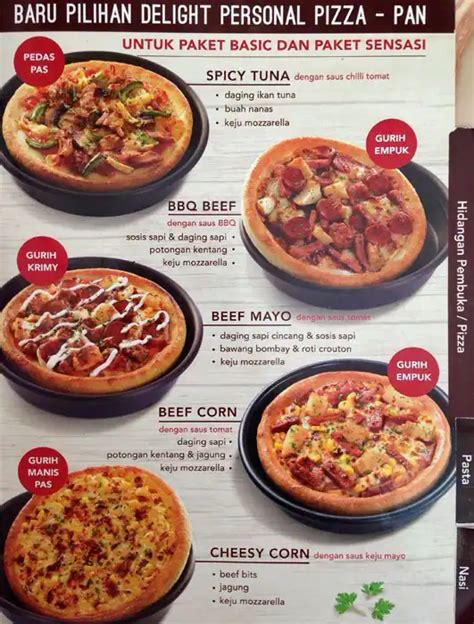 Quickly Hut Pizza Menu Benefit