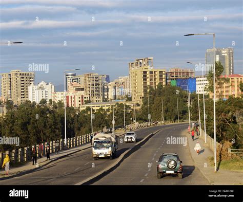 Changing skyline of Addis Ababa, Ethiopia Stock Photo - Alamy