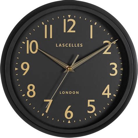 RETRO BLACK WALL CLOCK WITH SWEEP SECONDS HAND - 30CM | Retro Clocks