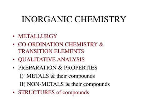 PPT - INORGANIC CHEMISTRY PowerPoint Presentation, free download - ID ...