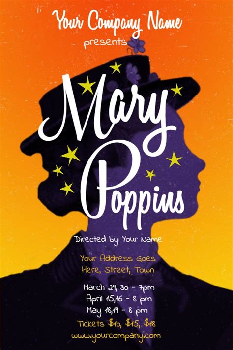 Mary Poppins play poster template. Click to customize. | Musical ...