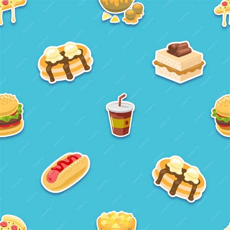 Premium Vector | Pattern with salty food