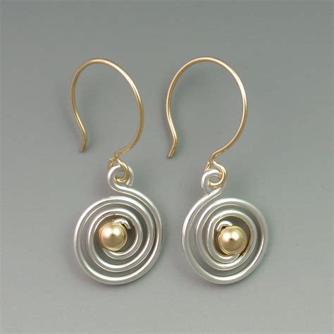 Silver and Gold Earrings - Unique Gold & Silver Earrings by BJChristian ...