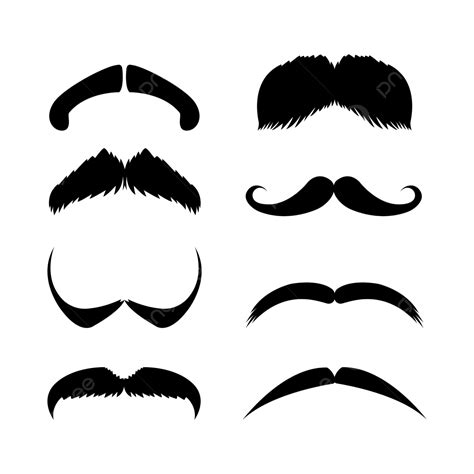 Set Of Black Mustaches Variation, Mustache, Mustache Set, Mustache ...