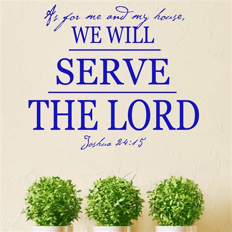 We Will Serve The Lord Religious Quote Wall Sticker - World of Wall ...