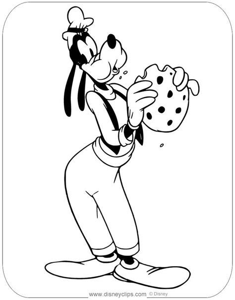 Goofy's Cookie | Mickey coloring pages, Coloring pages for kids ...