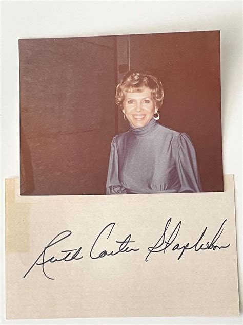 Ruth Carter Stapleton signed photo. 3x4 inches | EstateSales.org