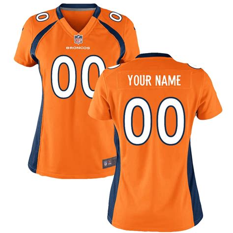 Denver Broncos Nike Women's Custom Game Jersey - Orange