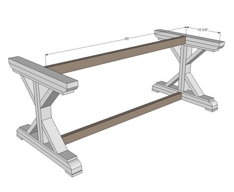 Farmhouse Trestle Table Plans