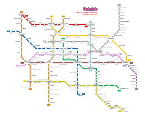 Mexico City Metro Route map【Update Aug.12.2024】