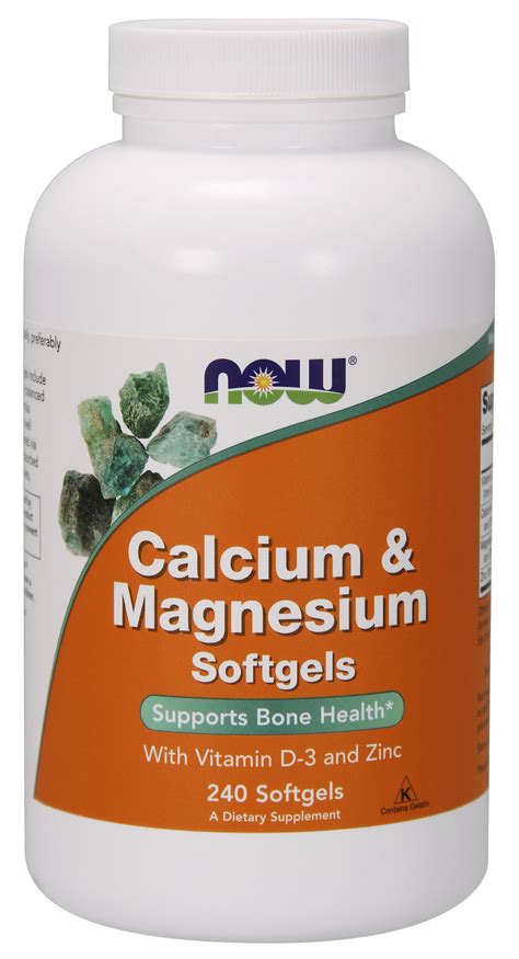 NOW Supplements, Calcium & Magnesium, 240 Softgels - Walmart.com