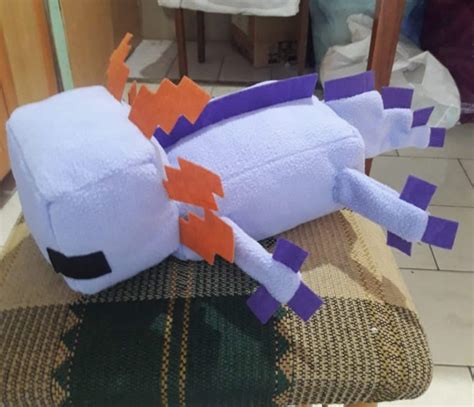 Minecraft Axolotl plush Blue Pink Yellow Brown Stuffed | Etsy