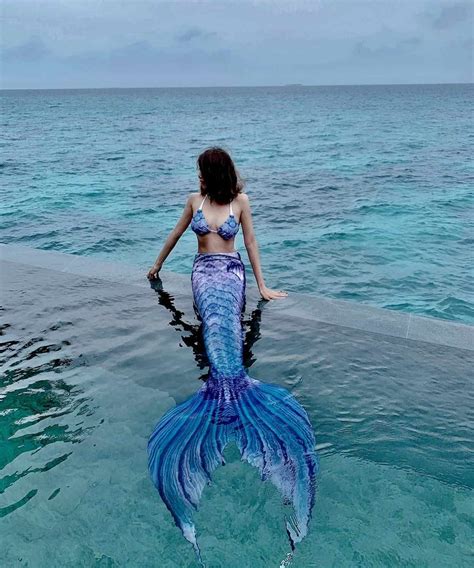 HOT!Kids Women HD Printing Mermaid Tail with Flipper Mermaid Bikini ...