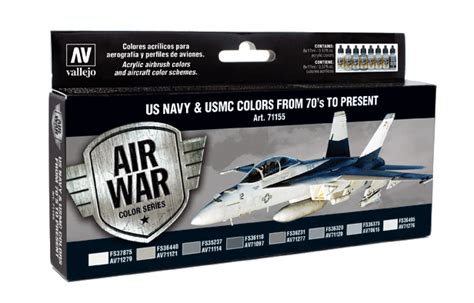 Vallejo Model Air Set - US Navy & USMC Colors from 70's to present ...