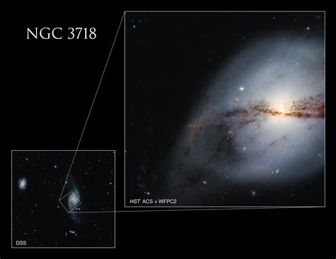 Hubble spotted galaxy NGC 3718