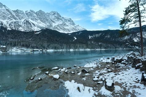 Eibsee lake winter view. | Stock image | Colourbox