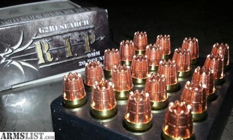 ARMSLIST - For Sale: G2 Research RIP 9mm 92 Grain Hollow Point Ammo