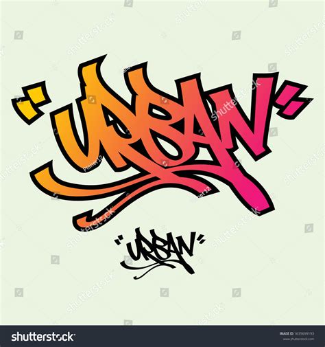 Word Urban Graffiti Style Lettering Stock Vector (Royalty Free ...