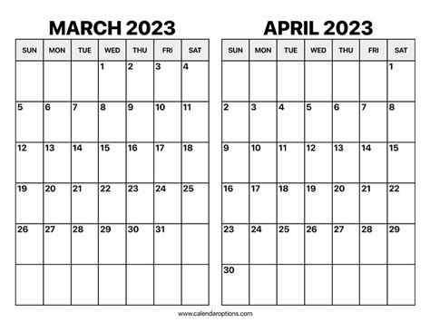 April 2023 – March 2024 Calendar Printable - Refund Calendar 2024