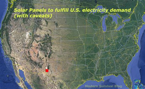 Amazing Map: Total Solar Panels To Power The United States