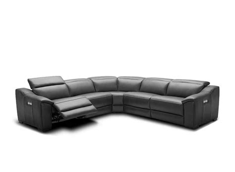 Dark Grey Leather Sectional NJ 775 | Leather Sectionals