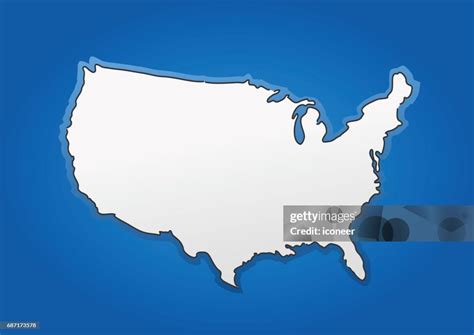 Usa Map Blue On Blue Background High-Res Vector Graphic - Getty Images