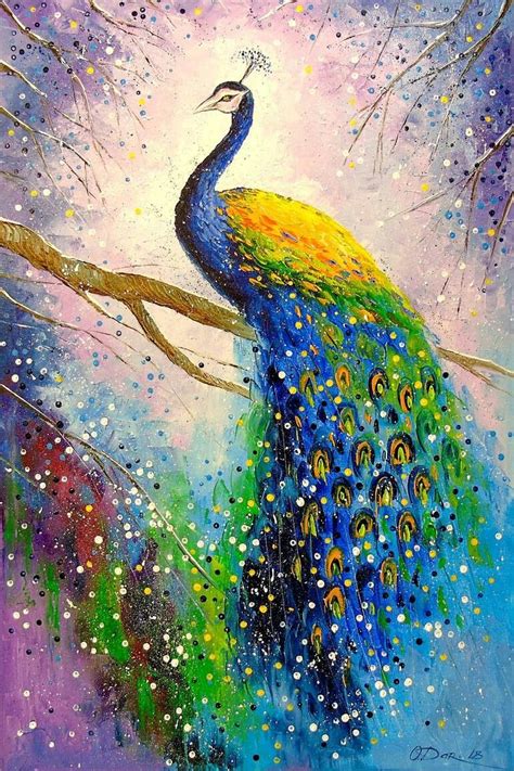 A magnificent peacock | Peacock wall art, Bright art, Peacock painting