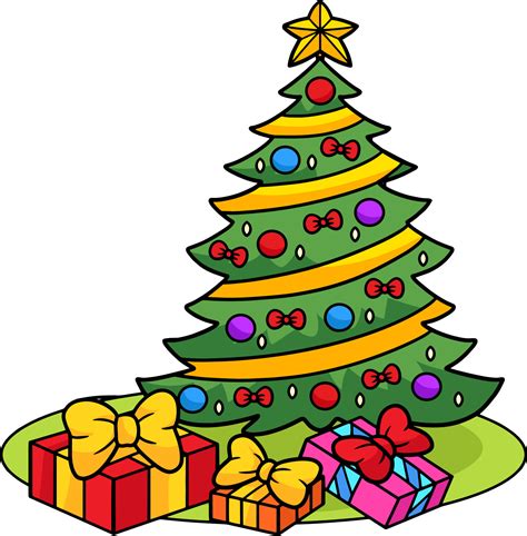 Christmas Tree with Gifts Cartoon Colored Clipart 11418537 Vector Art ...