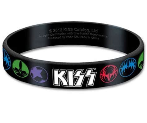 KISS Logo & Icons Rubber Wristband Official Band Merchandise Merch New ...