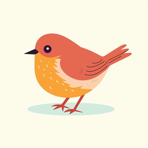 Cute robin bird flat vector illustration 22143642 Vector Art at Vecteezy