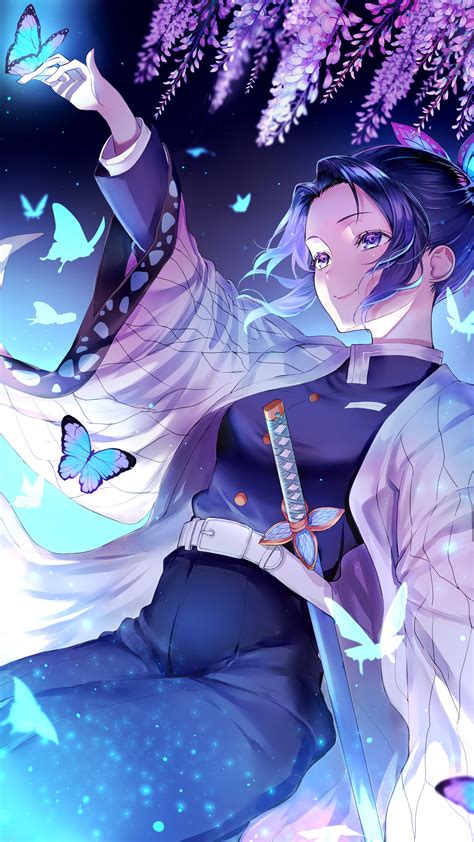 Shinobu Kocho Butterflies Kimetsu No Yaiba 4k Hd Mobile Smartphone And ...