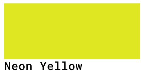 Neon Yellow Color Codes - The Hex, RGB and CMYK Values That You Need