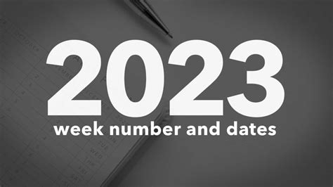 2023 Calendar Week Numbers and Dates - List of National Days