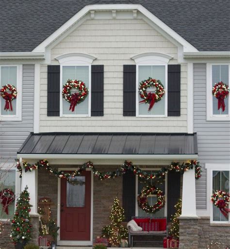 Christmas Lights and Porch How To Hang Wreaths On Windows, Christmas ...