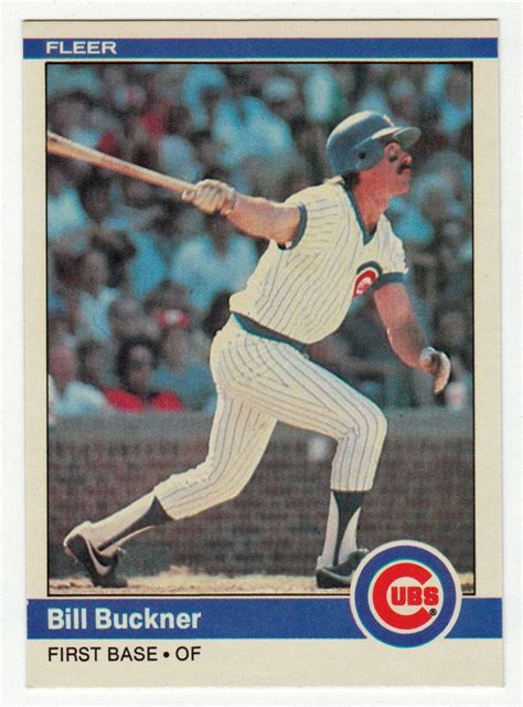 Bill Buckner # 488 - 1984 Fleer Baseball | Baseball, Chicago cubs baby ...