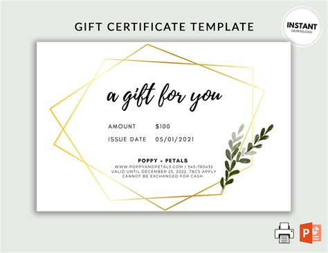 Printable Gift Voucher Template Editable Gift Certificate Template ...