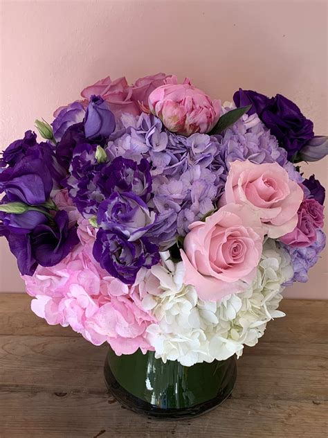 Royal Blooms. Hydrangeas, roses, lisianthus, peony in pink, white ...