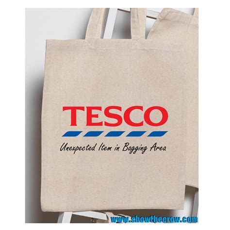 "Tesco Unexpected Baggage" 100% Premium Cotton Tote Gift Shoppers Bag ...